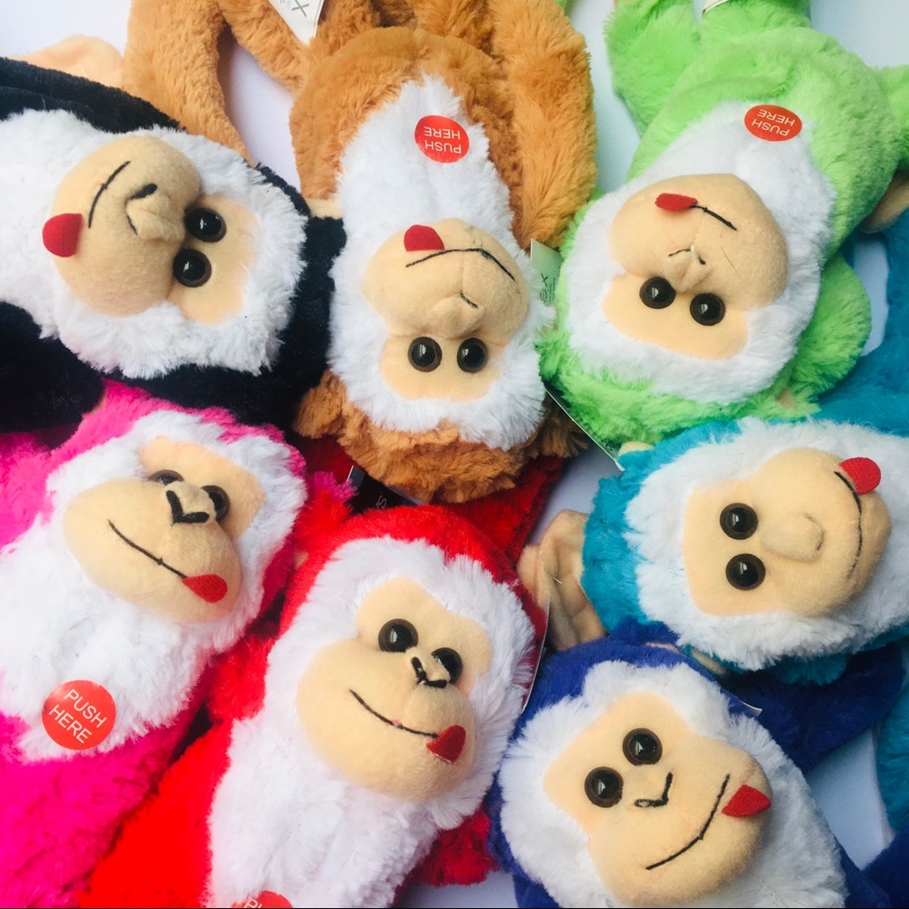 Plush hanging monkeys stuffed animal toy NWT new